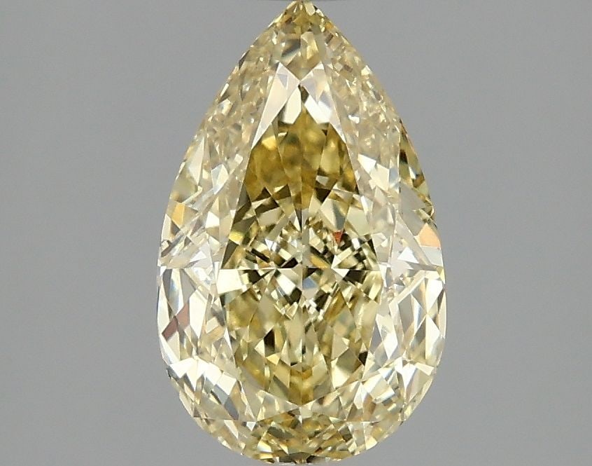Loose Diamond - PEAR 1.53ct Fancy Intense Yellow VS1: Loose Diamond - PEAR 1.53ct Fancy Intense Yellow VS1 Source: This is a real non-mined Diamond that has been grown in a lab Shape: PEAR Carats: 1.53 Color: Fancy Intense Yellow Certification: IGI Video