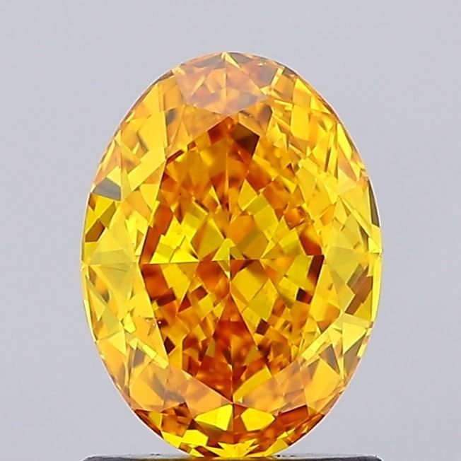Loose Diamond - OVAL 1.28ct Fancy Vivid Yellow VS1: Loose Diamond - OVAL 1.28ct Fancy Vivid Yellow VS1 Source: This is a real non-mined Diamond that has been grown in a lab Shape: OVAL Carats: 1.28 Color: Fancy Vivid Yellow Certification: IGI Video: