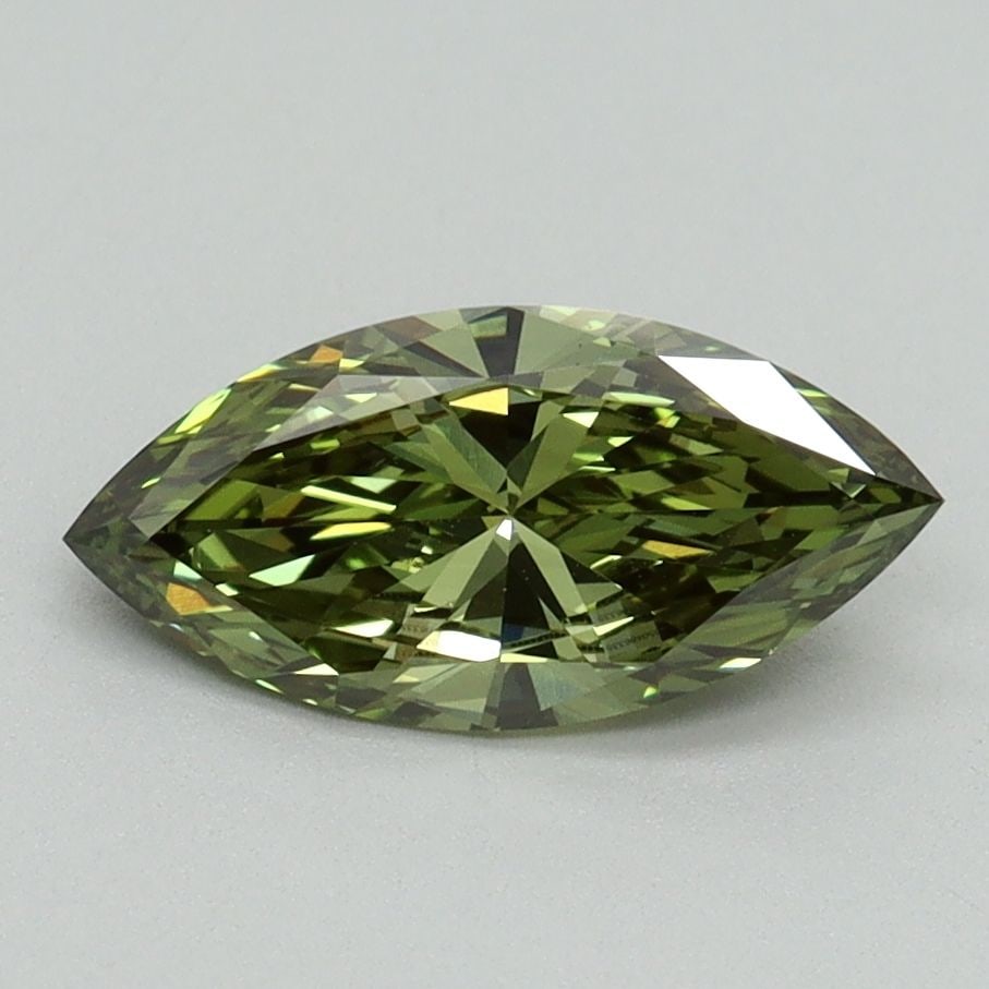 Loose Diamond - MARQUISE 1.0ct Fancy Vivid Green VS1: Loose Diamond - MARQUISE 1.0ct Fancy Vivid Green VS1 Source: This is a real non-mined Diamond that has been grown in a lab Shape: MARQUISE Carats: 1.0 Color: Fancy Vivid Green Certification: IGI Video