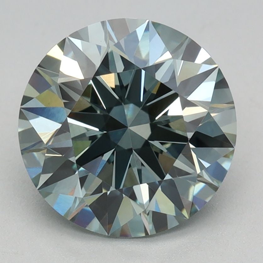 Ideal Loose Diamond - ROUND 2.05ct Fancy Intense Green VS1: Ideal Loose Diamond - ROUND 2.05ct Fancy Intense Green VS1 Source: This is a real non-mined Diamond that has been grown in a lab Shape: ROUND Carats: 2.05 Color: Fancy Intense Green Certification: IGI