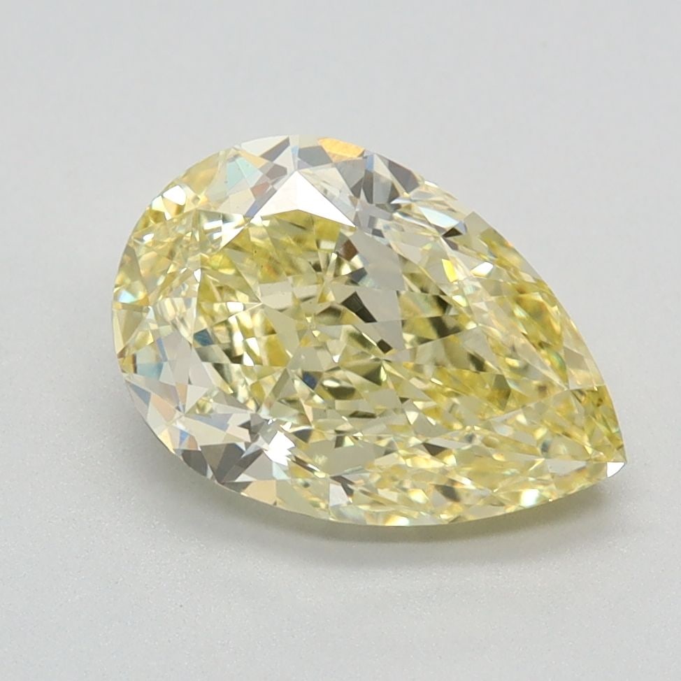 Loose Diamond - PEAR 2.04ct Fancy Intense Yellow VS1: Loose Diamond - PEAR 2.04ct Fancy Intense Yellow VS1 Source: This is a real non-mined Diamond that has been grown in a lab Shape: PEAR Carats: 2.04 Color: Fancy Intense Yellow Certification: IGI Video