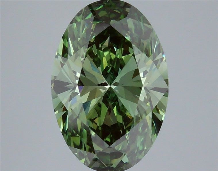 Loose Diamond - OVAL 5.0ct Fancy Vivid Green VS1: Loose Diamond - OVAL 5.0ct Fancy Vivid Green VS1 Source: This is a real non-mined Diamond that has been grown in a lab Shape: OVAL Carats: 5.0 Color: Fancy Vivid Green Certification: IGI Video: