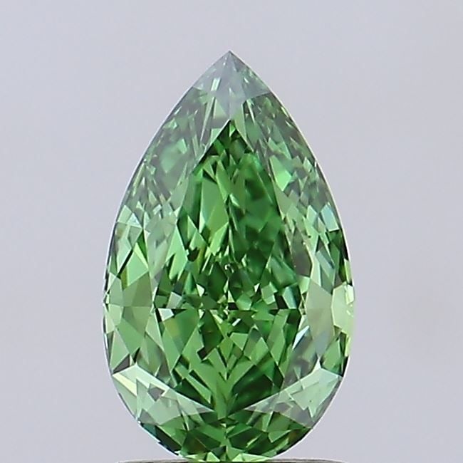 Loose Diamond - PEAR 1.01ct Fancy Vivid Green VS1: Loose Diamond - PEAR 1.01ct Fancy Vivid Green VS1 Source: This is a real non-mined Diamond that has been grown in a lab Shape: PEAR Carats: 1.01 Color: Fancy Vivid Green Certification: IGI Video: