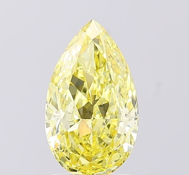 Loose Diamond - PEAR 1.66ct Fancy Intense Yellow VVS2: Loose Diamond - PEAR 1.66ct Fancy Intense Yellow VVS2 Source: This is a real non-mined Diamond that has been grown in a lab Shape: PEAR Carats: 1.66 Color: Fancy Intense Yellow Certification: IGI Vide