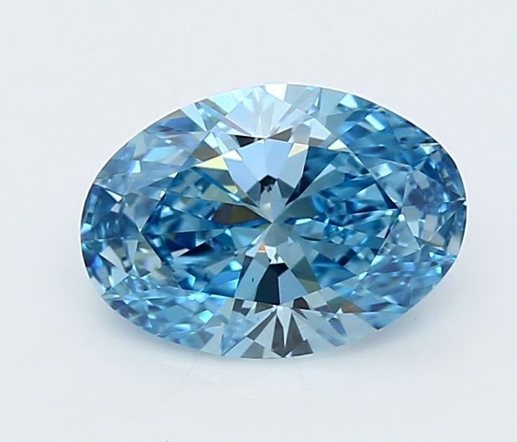 Loose Diamond - OVAL 2.0ct Fancy Vivid Blue VS1: Loose Diamond - OVAL 2.0ct Fancy Vivid Blue VS1 Source: This is a real non-mined Diamond that has been grown in a lab Shape: OVAL Carats: 2.0 Color: Fancy Vivid Blue Certification: IGI Video: