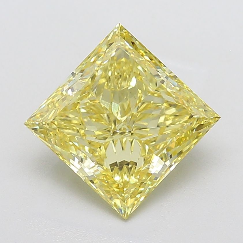 Loose Diamond - PRINCESS 5.02ct Fancy Intense Yellow VS1: Loose Diamond - PRINCESS 5.02ct Fancy Intense Yellow VS1 Source: This is a real non-mined Diamond that has been grown in a lab Shape: PRINCESS Carats: 5.02 Color: Fancy Intense Yellow Certification: I