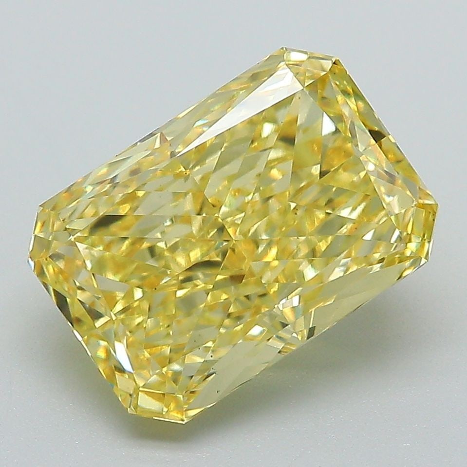 Loose Diamond - RADIANT 4.07ct Fancy Vivid Yellow VS1: Loose Diamond - RADIANT 4.07ct Fancy Vivid Yellow VS1 Source: This is a real non-mined Diamond that has been grown in a lab Shape: RADIANT Carats: 4.07 Color: Fancy Vivid Yellow Certification: IGI Vid