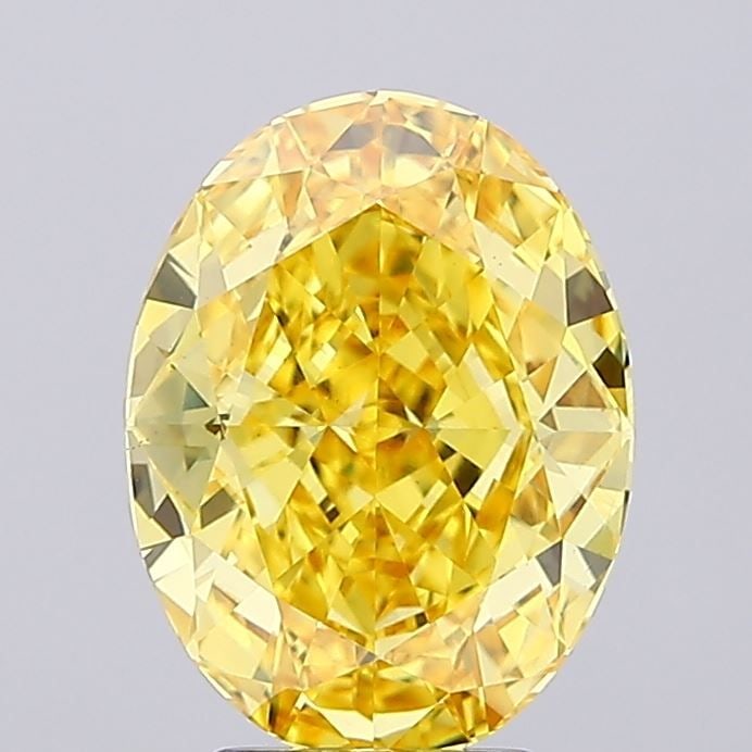 Loose Diamond - OVAL 4.01ct Fancy Vivid Yellow VS1: Loose Diamond - OVAL 4.01ct Fancy Vivid Yellow VS1 Source: This is a real non-mined Diamond that has been grown in a lab Shape: OVAL Carats: 4.01 Color: Fancy Vivid Yellow Certification: IGI Video: