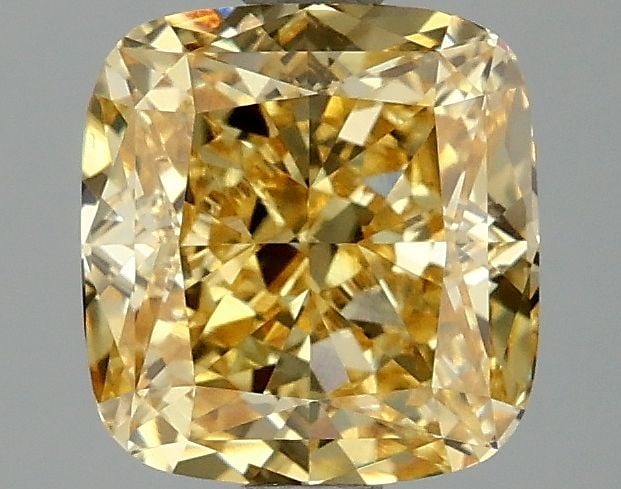 Loose Diamond - CUSHION MODIFIED 2.04ct Fancy Vivid Yellow VS1: Loose Diamond - CUSHION MODIFIED 2.04ct Fancy Vivid Yellow VS1 Source: This is a real non-mined Diamond that has been grown in a lab Shape: CUSHION MODIFIED Carats: 2.04 Color: Fancy Vivid Yellow Cert