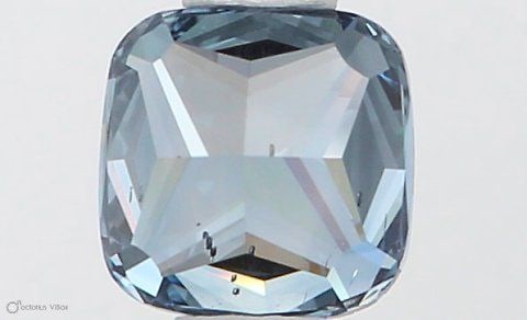 Loose Diamond - CUSHION MODIFIED 0.45ct Fancy Vivid Blue SI1: Loose Diamond - CUSHION MODIFIED 0.45ct Fancy Vivid Blue SI1 Source: This is a real non-mined Diamond that has been grown in a lab Shape: CUSHION MODIFIED Carats: 0.45 Color: Fancy Vivid Blue Certific
