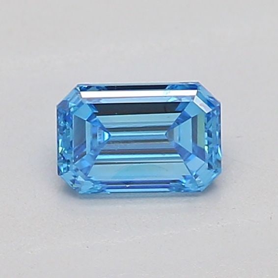 Loose Diamond - EMERALD 0.28ct Fancy Vivid Blue VVS2: Loose Diamond - EMERALD 0.28ct Fancy Vivid Blue VVS2 Source: This is a real non-mined Diamond that has been grown in a lab Shape: EMERALD Carats: 0.28 Color: Fancy Vivid Blue Certification: IGI The Di