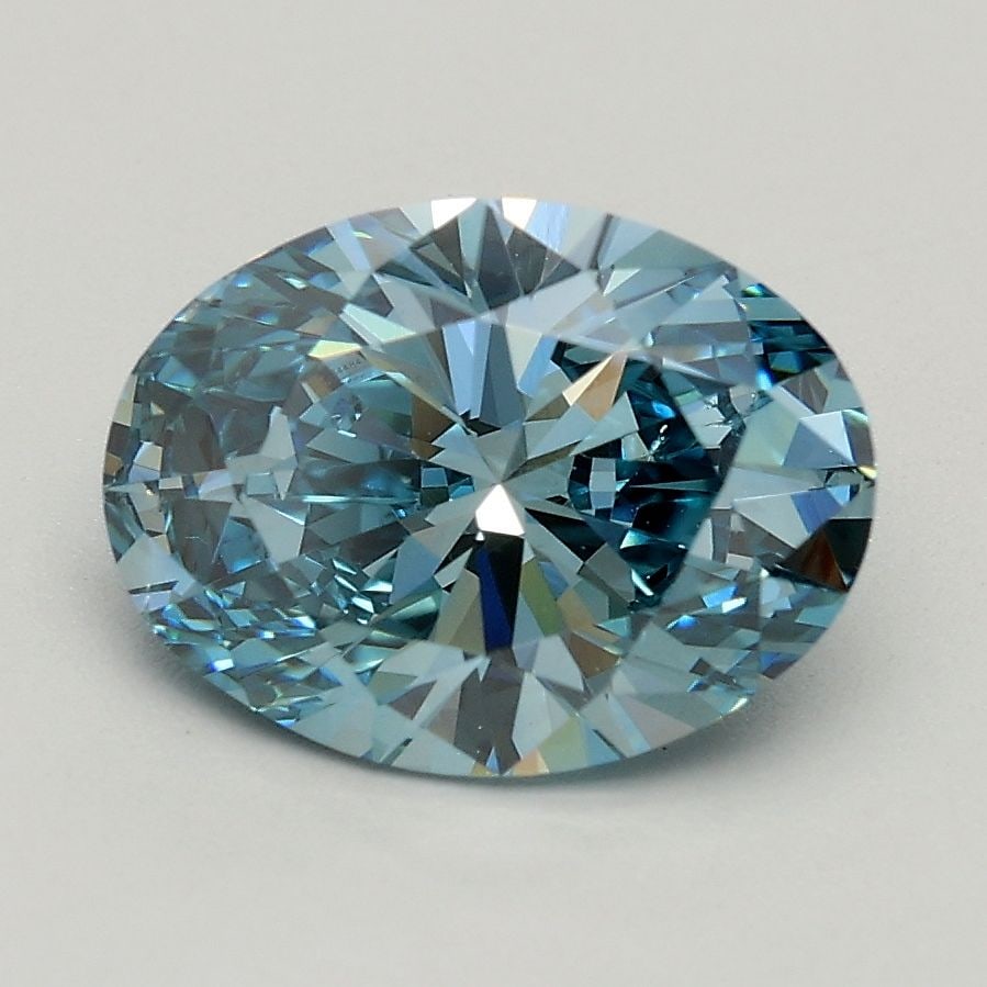 Loose Diamond - OVAL 1.42ct Fancy Vivid Blue VS2: Loose Diamond - OVAL 1.42ct Fancy Vivid Blue VS2 Source: This is a real non-mined Diamond that has been grown in a lab Shape: OVAL Carats: 1.42 Color: Fancy Vivid Blue Certification: IGI Video: