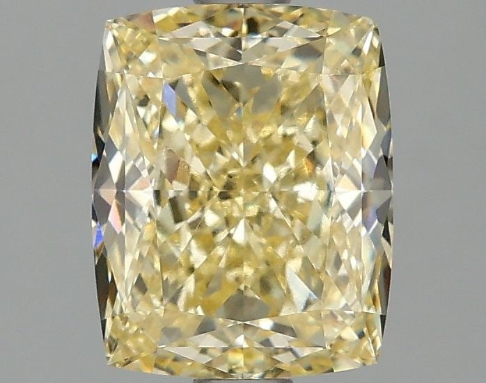 Loose Diamond - CUSHION MODIFIED 2.09ct Fancy Intense Yellow VS1: Loose Diamond - CUSHION MODIFIED 2.09ct Fancy Intense Yellow VS1 Source: This is a real non-mined Diamond that has been grown in a lab Shape: CUSHION MODIFIED Carats: 2.09 Color: Fancy Intense Yellow 