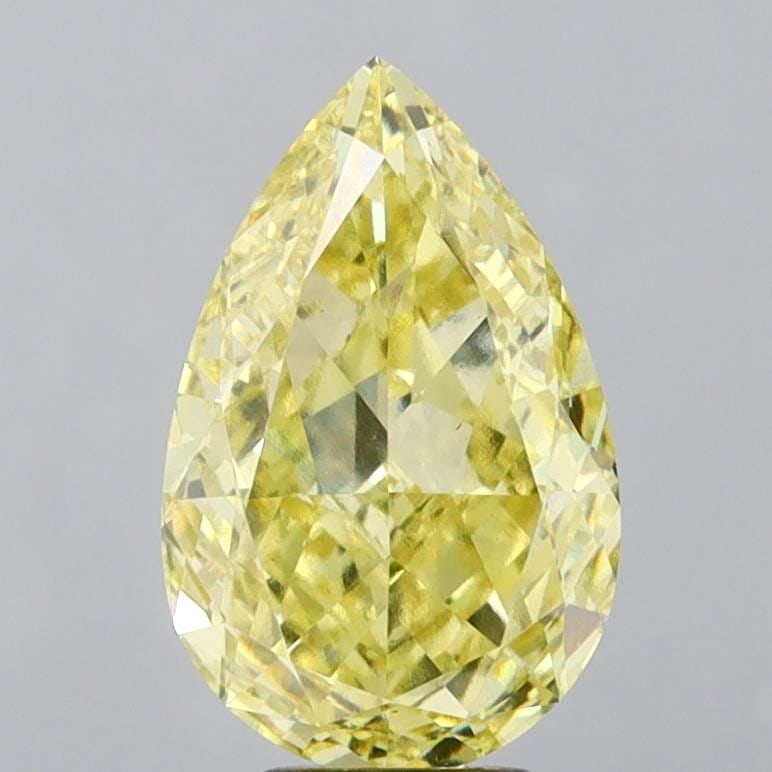 Loose Diamond - PEAR 6.06ct Fancy Intense Yellow VS1: Loose Diamond - PEAR 6.06ct Fancy Intense Yellow VS1 Source: This is a real non-mined Diamond that has been grown in a lab Shape: PEAR Carats: 6.06 Color: Fancy Intense Yellow Certification: IGI Video