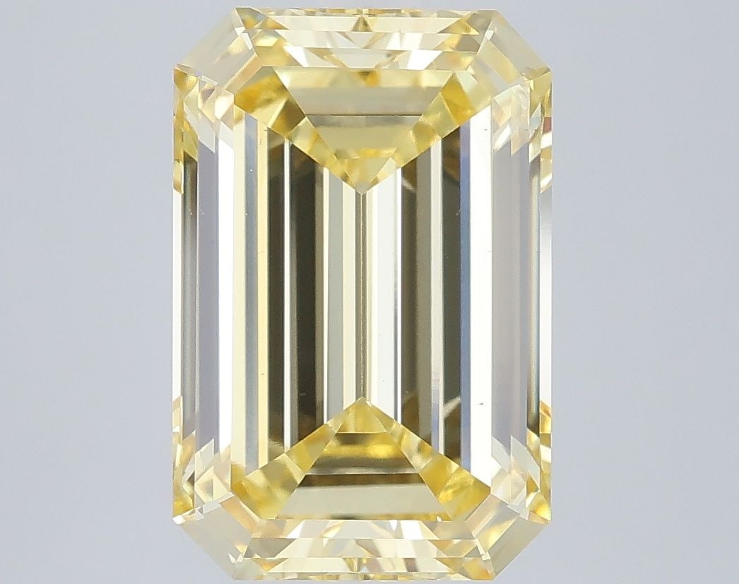 Loose Diamond - EMERALD 4.72ct Fancy Intense Yellow VS1: Loose Diamond - EMERALD 4.72ct Fancy Intense Yellow VS1 Source: This is a real non-mined Diamond that has been grown in a lab Shape: EMERALD Carats: 4.72 Color: Fancy Intense Yellow Certification: IGI