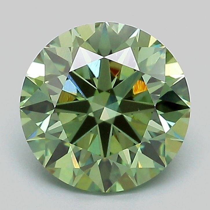 Ideal Loose Diamond - ROUND 2.2ct Fancy Vivid Green VS1: Ideal Loose Diamond - ROUND 2.2ct Fancy Vivid Green VS1 Source: This is a real non-mined Diamond that has been grown in a lab Shape: ROUND Carats: 2.2 Color: Fancy Vivid Green Certification: IGI Video