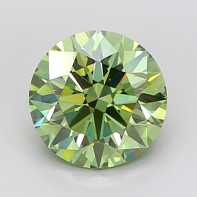 Ideal Loose Diamond - ROUND 3.01ct Fancy Vivid Green VS1: Ideal Loose Diamond - ROUND 3.01ct Fancy Vivid Green VS1 Source: This is a real non-mined Diamond that has been grown in a lab Shape: ROUND Carats: 3.01 Color: Fancy Vivid Green Certification: IGI Vid