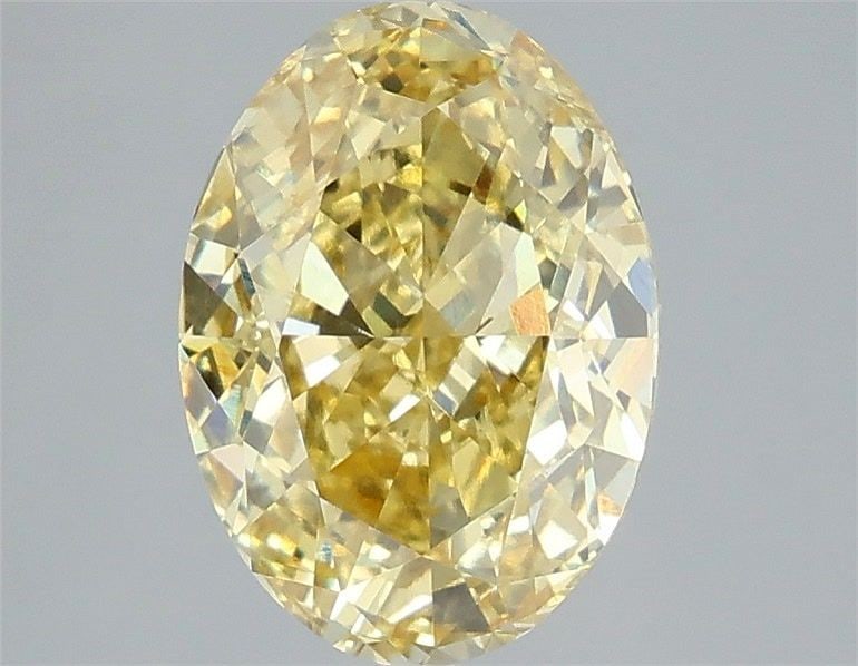 Loose Diamond - OVAL 4.0ct Fancy Intense Yellow VS1: Loose Diamond - OVAL 4.0ct Fancy Intense Yellow VS1 Source: This is a real non-mined Diamond that has been grown in a lab Shape: OVAL Carats: 4.0 Color: Fancy Intense Yellow Certification: IGI Video: