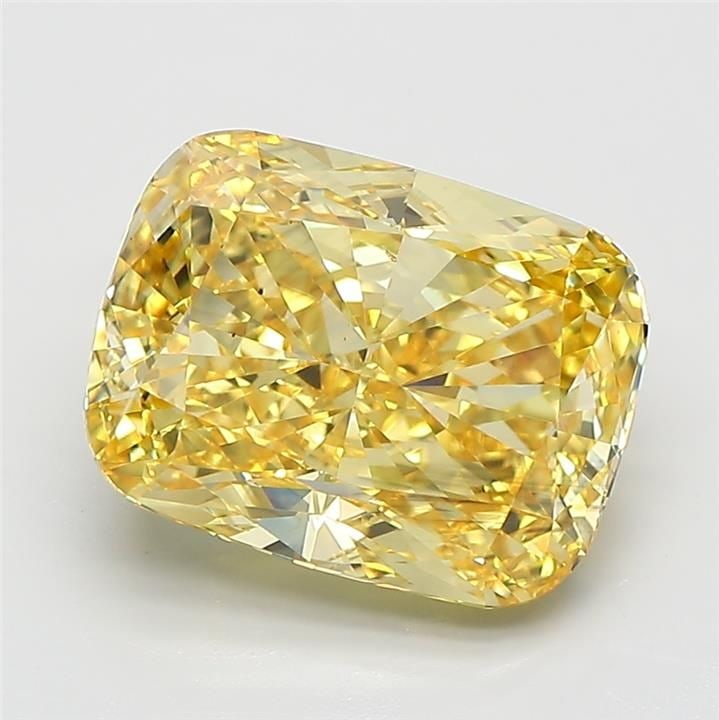 Loose Diamond - CUSHION MODIFIED 4.06ct Fancy Vivid Yellow VS2: Loose Diamond - CUSHION MODIFIED 4.06ct Fancy Vivid Yellow VS2 Source: This is a real non-mined Diamond that has been grown in a lab Shape: CUSHION MODIFIED Carats: 4.06 Color: Fancy Vivid Yellow Cert