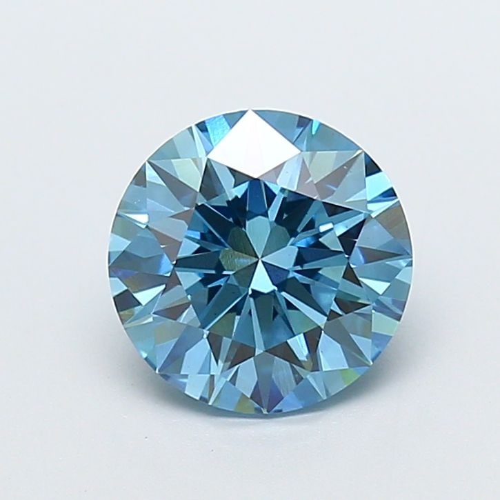 Loose Diamond - ROUND 2.07ct Fancy Vivid Blue VS1: Loose Diamond - ROUND 2.07ct Fancy Vivid Blue VS1 Source: This is a real non-mined Diamond that has been grown in a lab Shape: ROUND Carats: 2.07 Color: Fancy Vivid Blue Certification: IGI Video: