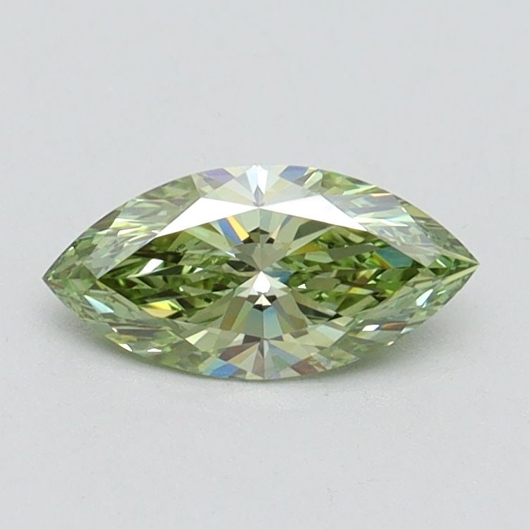 Loose Diamond - MARQUISE 0.51ct Fancy Vivid Green VS2: Loose Diamond - MARQUISE 0.51ct Fancy Vivid Green VS2 Source: This is a real non-mined Diamond that has been grown in a lab Shape: MARQUISE Carats: 0.51 Color: Fancy Vivid Green Certification: IGI Vid