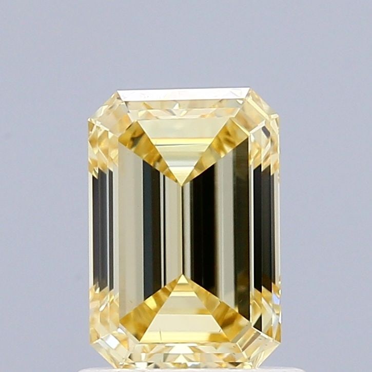 Loose Diamond - EMERALD 1.01ct Fancy Intense Yellow VS2: Loose Diamond - EMERALD 1.01ct Fancy Intense Yellow VS2 Source: This is a real non-mined Diamond that has been grown in a lab Shape: EMERALD Carats: 1.01 Color: Fancy Intense Yellow Certification: IGI