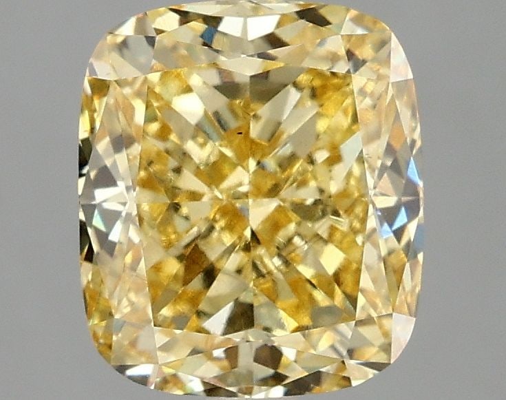 Loose Diamond - CUSHION MODIFIED 3.04ct Fancy Intense Yellow VS2: Loose Diamond - CUSHION MODIFIED 3.04ct Fancy Intense Yellow VS2 Source: This is a real non-mined Diamond that has been grown in a lab Shape: CUSHION MODIFIED Carats: 3.04 Color: Fancy Intense Yellow 