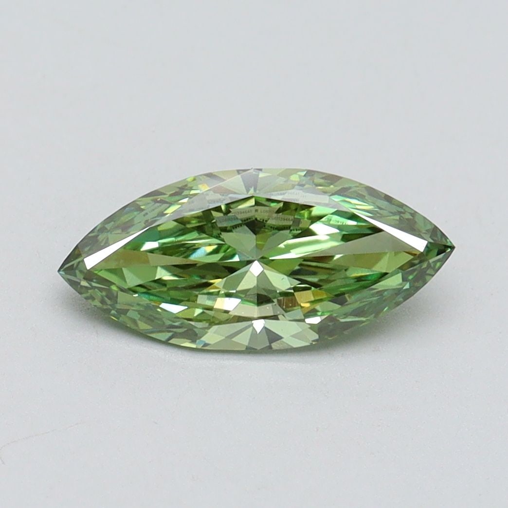Loose Diamond - MARQUISE 1.0ct Fancy Vivid Green VVS2: Loose Diamond - MARQUISE 1.0ct Fancy Vivid Green VVS2 Source: This is a real non-mined Diamond that has been grown in a lab Shape: MARQUISE Carats: 1.0 Color: Fancy Vivid Green Certification: IGI Vide