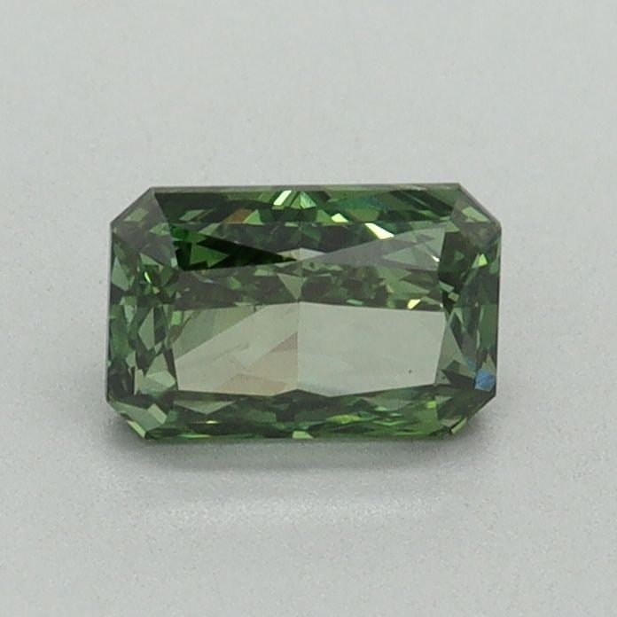 Loose Diamond - RADIANT 0.62ct Fancy Vivid Green VS2: Loose Diamond - RADIANT 0.62ct Fancy Vivid Green VS2 Source: This is a real non-mined Diamond that has been grown in a lab Shape: RADIANT Carats: 0.62 Color: Fancy Vivid Green Certification: IGI Video