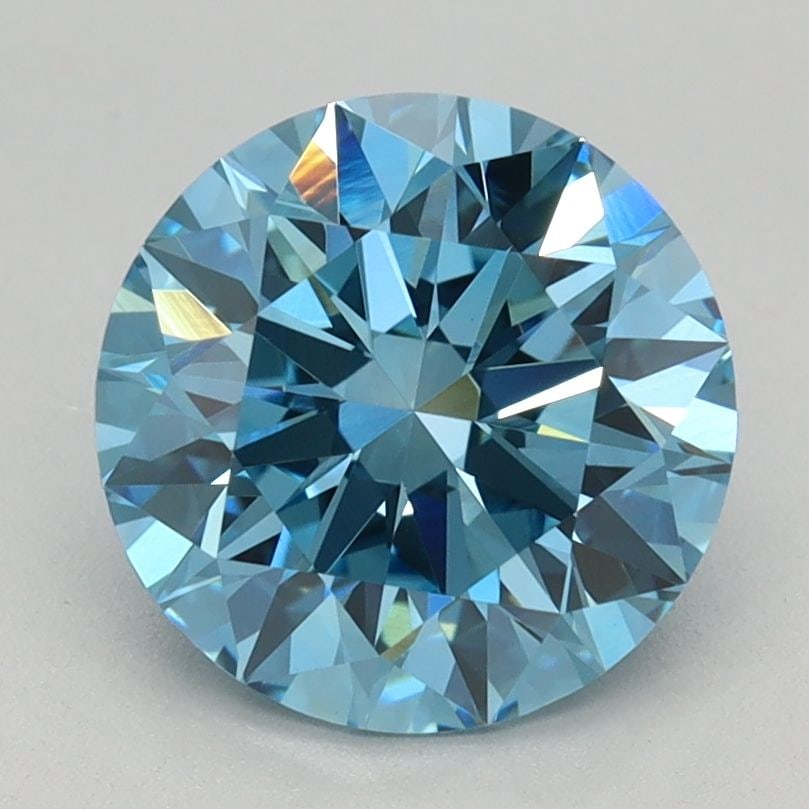 Ideal Loose Diamond - ROUND 1.66ct Fancy Vivid Blue VVS2: Ideal Loose Diamond - ROUND 1.66ct Fancy Vivid Blue VVS2 Source: This is a real non-mined Diamond that has been grown in a lab Shape: ROUND Carats: 1.66 Color: Fancy Vivid Blue Certification: IGI Vide