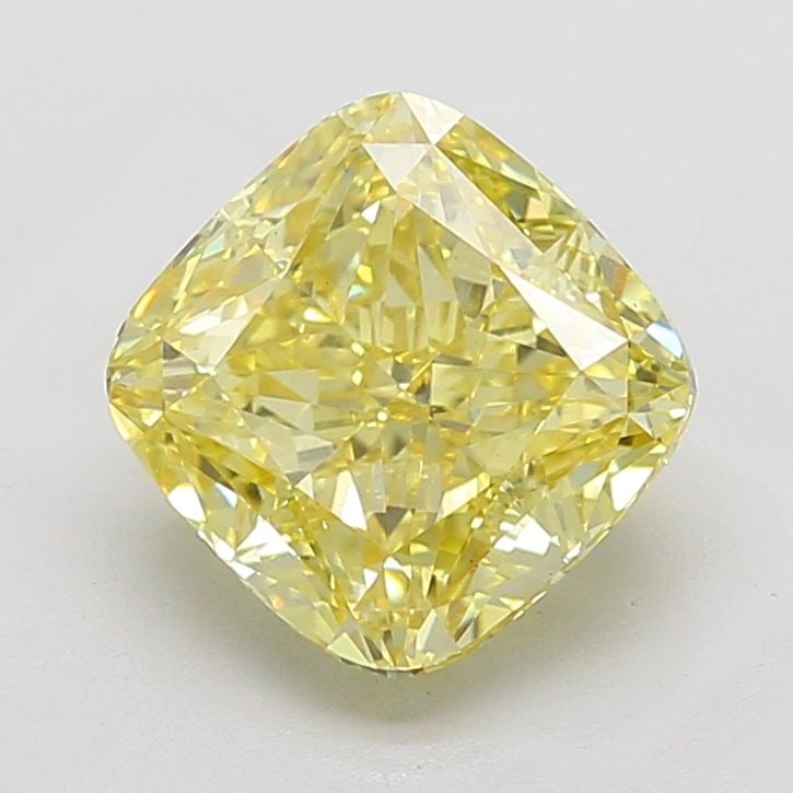 Loose Diamond - CUSHION MODIFIED 4.83ct Fancy Intense Yellow VS1: Loose Diamond - CUSHION MODIFIED 4.83ct Fancy Intense Yellow VS1 Source: This is a real non-mined Diamond that has been grown in a lab Shape: CUSHION MODIFIED Carats: 4.83 Color: Fancy Intense Yellow 
