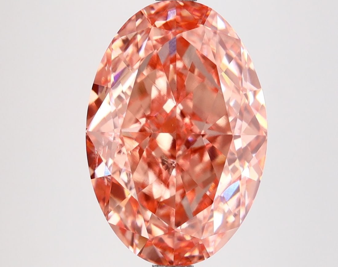 Loose Diamond - OVAL 5.67ct Fancy Vivid Pink VS2: Loose Diamond - OVAL 5.67ct Fancy Vivid Pink VS2 Source: This is a real non-mined Diamond that has been grown in a lab Shape: OVAL Carats: 5.67 Color: Fancy Vivid Pink Certification: IGI Video: