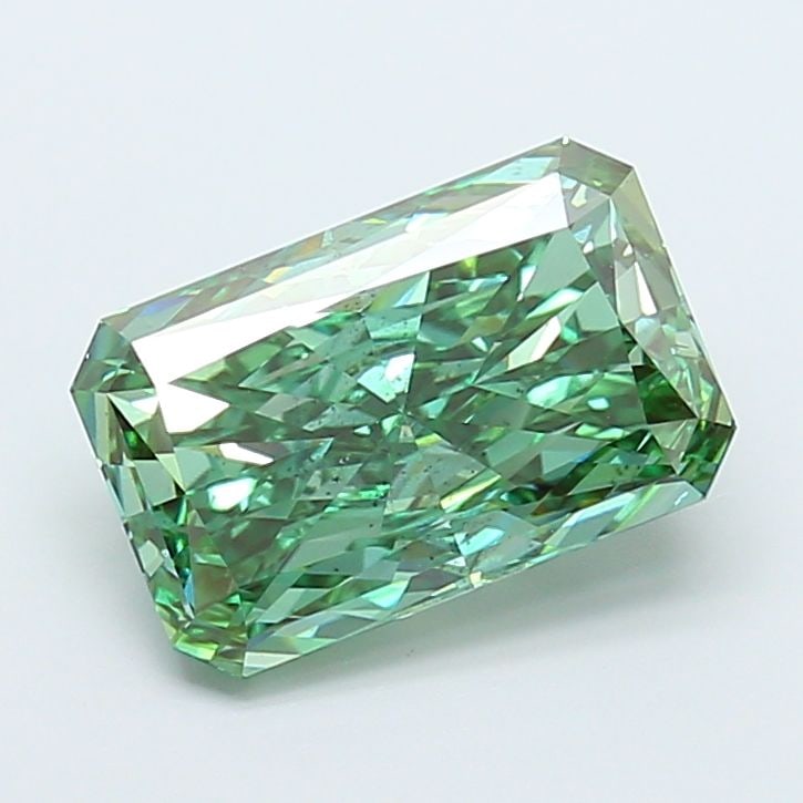 Loose Diamond - RADIANT 4.54ct Fancy Vivid Green SI1: Loose Diamond - RADIANT 4.54ct Fancy Vivid Green SI1 Source: This is a real non-mined Diamond that has been grown in a lab Shape: RADIANT Carats: 4.54 Color: Fancy Vivid Green Certification: IGI Video
