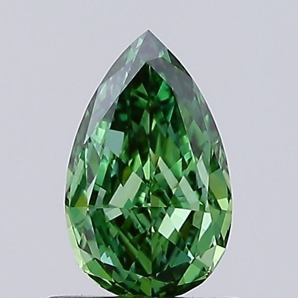 Loose Diamond - PEAR 0.85ct Fancy Vivid Green VS1: Loose Diamond - PEAR 0.85ct Fancy Vivid Green VS1 Source: This is a real non-mined Diamond that has been grown in a lab Shape: PEAR Carats: 0.85 Color: Fancy Vivid Green Certification: IGI Video: