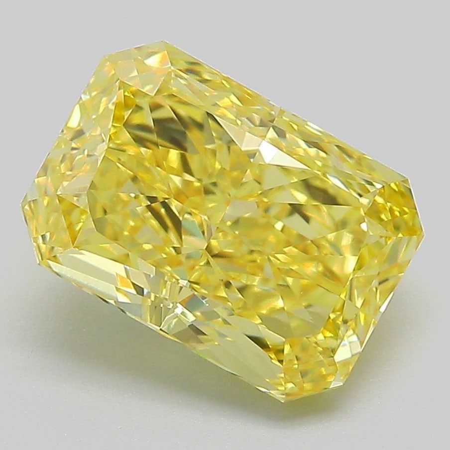 Loose Diamond - RADIANT 3.58ct Fancy Intense Yellow VVS2: Loose Diamond - RADIANT 3.58ct Fancy Intense Yellow VVS2 Source: This is a real non-mined Diamond that has been grown in a lab Shape: RADIANT Carats: 3.58 Color: Fancy Intense Yellow Certification: IG