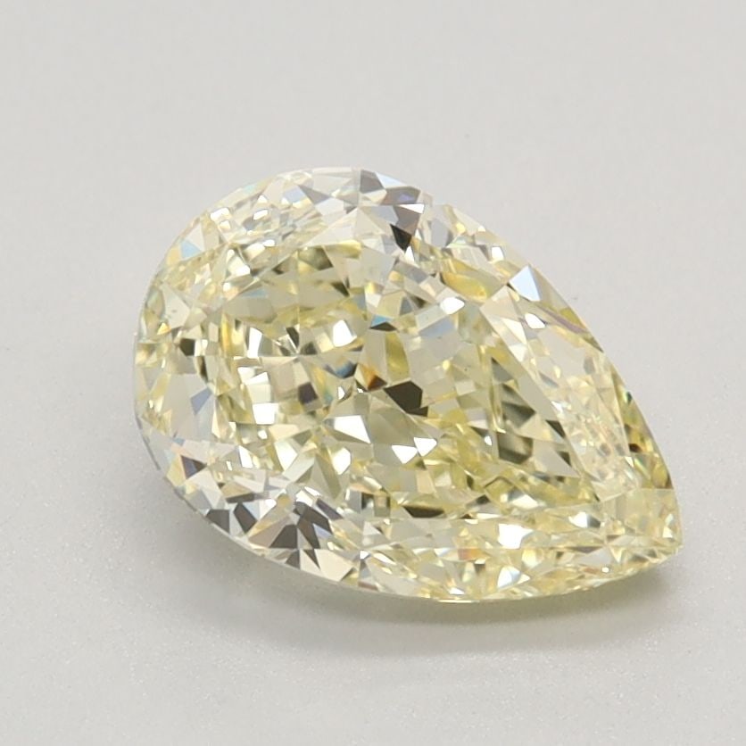 Loose Diamond - PEAR 1.31ct Fancy Light Yellow VS1: Loose Diamond - PEAR 1.31ct Fancy Light Yellow VS1 Source: This is a real non-mined Diamond that has been grown in a lab Shape: PEAR Carats: 1.31 Color: Fancy Light Yellow Certification: IGI Video: