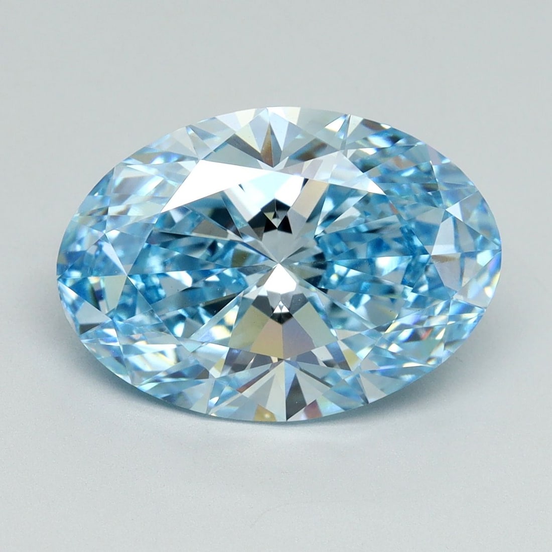 Loose Diamond - OVAL 5.54ct Fancy Vivid Blue VVS2: Loose Diamond - OVAL 5.54ct Fancy Vivid Blue VVS2 Source: This is a real non-mined Diamond that has been grown in a lab Shape: OVAL Carats: 5.54 Color: Fancy Vivid Blue Certification: IGI Video: