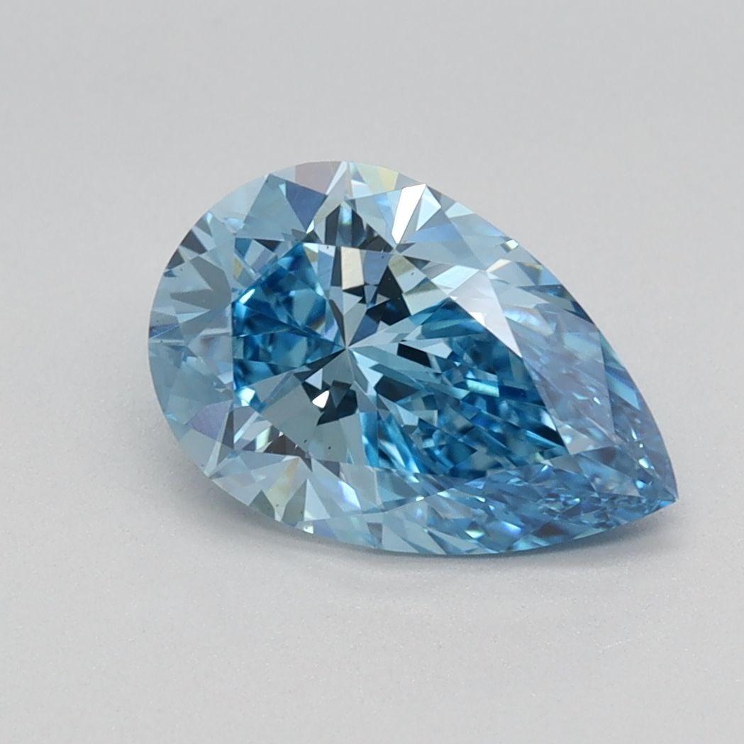 Loose Diamond - PEAR 1.4ct Fancy Vivid Blue VS1: Loose Diamond - PEAR 1.4ct Fancy Vivid Blue VS1 Source: This is a real non-mined Diamond that has been grown in a lab Shape: PEAR Carats: 1.4 Color: Fancy Vivid Blue Certification: IGI Video: