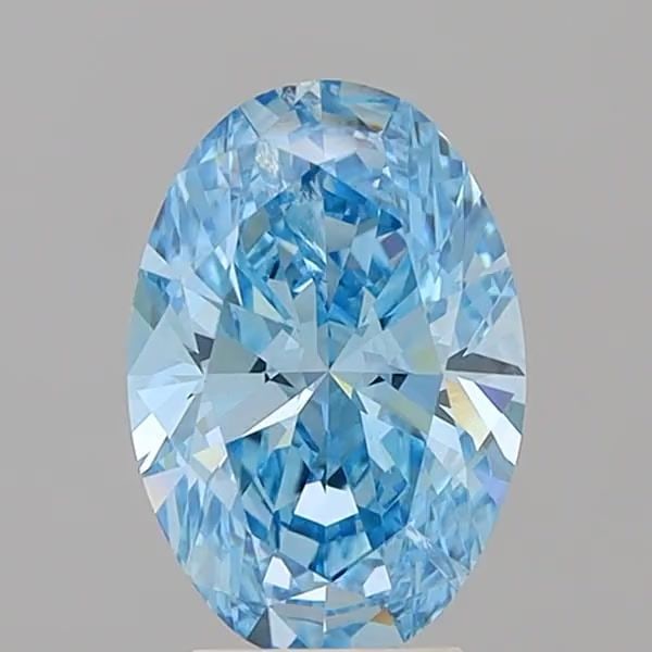 Loose Diamond - OVAL 3.5ct Fancy Vivid Blue SI2: Loose Diamond - OVAL 3.5ct Fancy Vivid Blue SI2 Source: This is a real non-mined Diamond that has been grown in a lab Shape: OVAL Carats: 3.5 Color: Fancy Vivid Blue Certification: IGI Video: