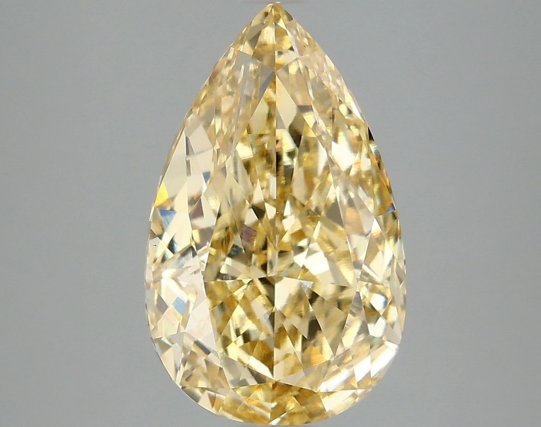 Loose Diamond - PEAR 4.0ct Fancy Intense Yellow VS1: Loose Diamond - PEAR 4.0ct Fancy Intense Yellow VS1 Source: This is a real non-mined Diamond that has been grown in a lab Shape: PEAR Carats: 4.0 Color: Fancy Intense Yellow Certification: IGI Video: