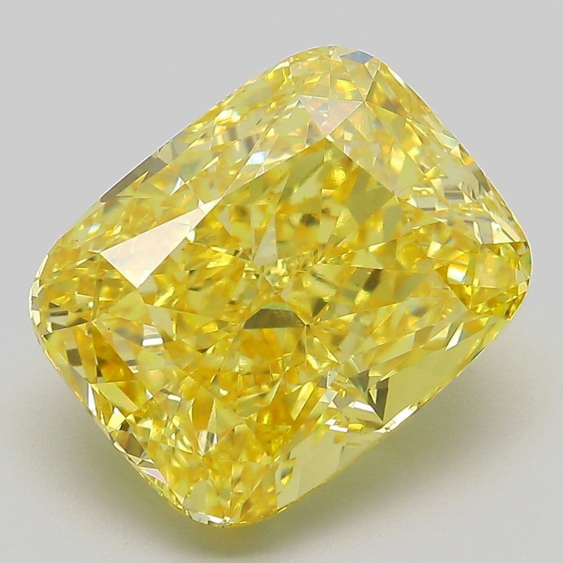 Loose Diamond - CUSHION MODIFIED 7.72ct Fancy Vivid Yellow VS1: Loose Diamond - CUSHION MODIFIED 7.72ct Fancy Vivid Yellow VS1 Source: This is a real non-mined Diamond that has been grown in a lab Shape: CUSHION MODIFIED Carats: 7.72 Color: Fancy Vivid Yellow Cert