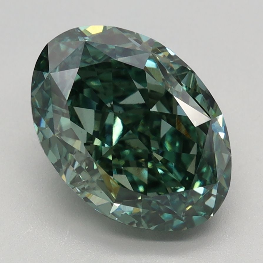 Loose Diamond - OVAL 2.89ct Fancy Vivid Green VS1: Loose Diamond - OVAL 2.89ct Fancy Vivid Green VS1 Source: This is a real non-mined Diamond that has been grown in a lab Shape: OVAL Carats: 2.89 Color: Fancy Vivid Green Certification: IGI Video: