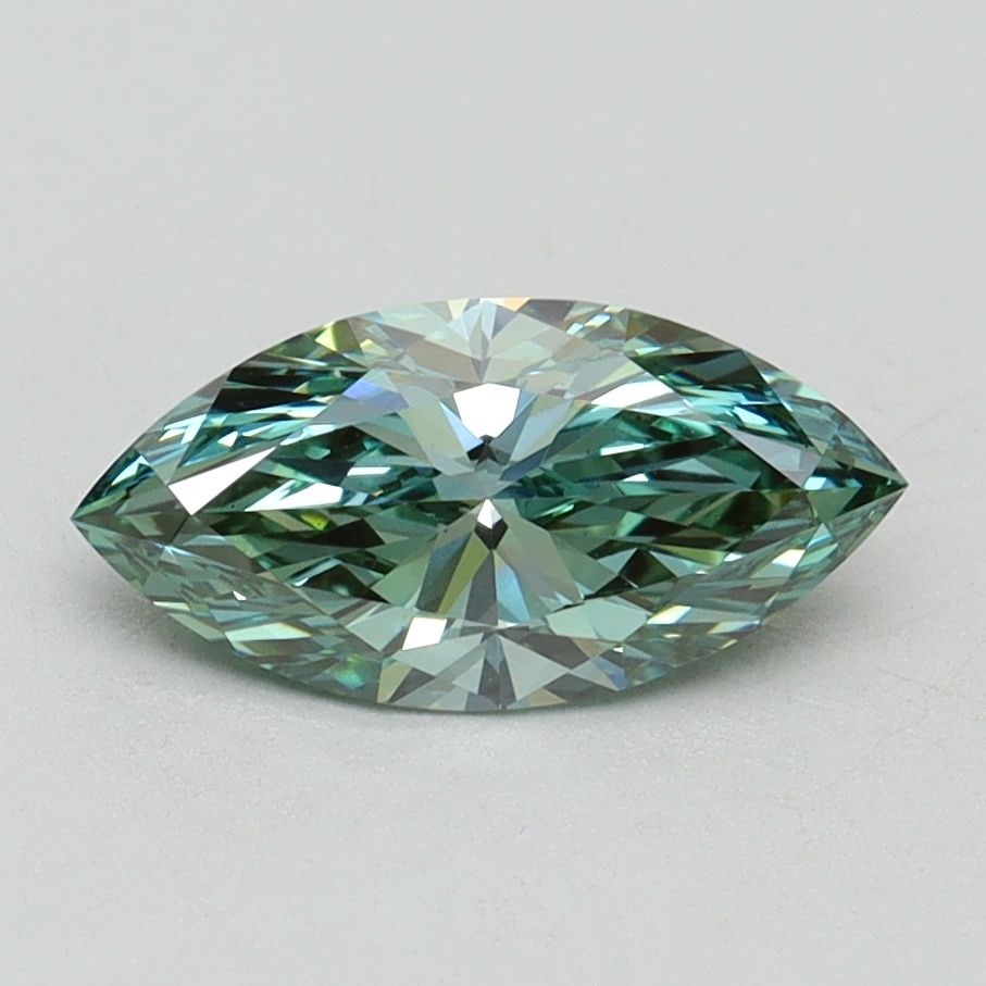Loose Diamond - MARQUISE 1.0ct Fancy Vivid Green VS1: Loose Diamond - MARQUISE 1.0ct Fancy Vivid Green VS1 Source: This is a real non-mined Diamond that has been grown in a lab Shape: MARQUISE Carats: 1.0 Color: Fancy Vivid Green Certification: IGI Video