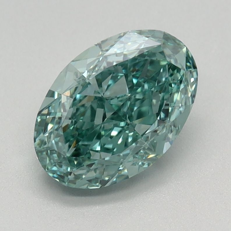 Loose Diamond - OVAL 1.16ct Fancy Vivid Blue Green VS1: Loose Diamond - OVAL 1.16ct Fancy Vivid Blue Green VS1 Source: This is a real non-mined Diamond that has been grown in a lab Shape: OVAL Carats: 1.16 Color: Fancy Vivid Blue Green Certification: IGI V