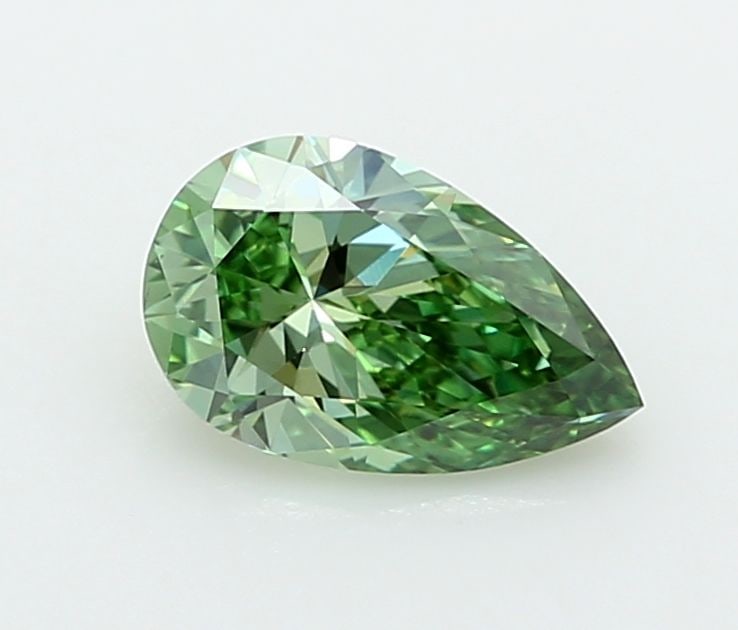 Loose Diamond - PEAR 1.0ct Fancy Vivid Green VS1: Loose Diamond - PEAR 1.0ct Fancy Vivid Green VS1 Source: This is a real non-mined Diamond that has been grown in a lab Shape: PEAR Carats: 1.0 Color: Fancy Vivid Green Certification: IGI Video: