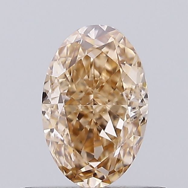 Loose Diamond - OVAL 0.55ct Fancy Light Brown VVS2: Loose Diamond - OVAL 0.55ct Fancy Light Brown VVS2 Source: This is a real non-mined Diamond that has been grown in a lab Shape: OVAL Carats: 0.55 Color: Fancy Light Brown Certification: IGI Video: