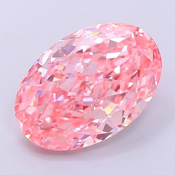Loose Diamond - OVAL 3.52ct Fancy Vivid Pink VVS2: Loose Diamond - OVAL 3.52ct Fancy Vivid Pink VVS2 Source: This is a real non-mined Diamond that has been grown in a lab Shape: OVAL Carats: 3.52 Color: Fancy Vivid Pink Certification: IGI Video: