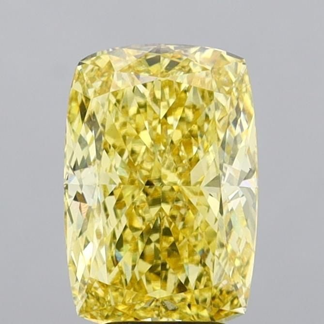 Loose Diamond - CUSHION MODIFIED 5.03ct Fancy Yellow VS1: Loose Diamond - CUSHION MODIFIED 5.03ct Fancy Yellow VS1 Source: This is a real non-mined Diamond that has been grown in a lab Shape: CUSHION MODIFIED Carats: 5.03 Color: Fancy Yellow Certification: I