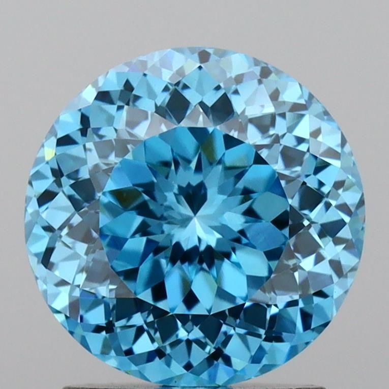 Loose Diamond - ROUND 1.81ct Fancy Vivid Blue VS1: Loose Diamond - ROUND 1.81ct Fancy Vivid Blue VS1 Source: This is a real non-mined Diamond that has been grown in a lab Shape: ROUND Carats: 1.81 Color: Fancy Vivid Blue Certification: IGI Video: