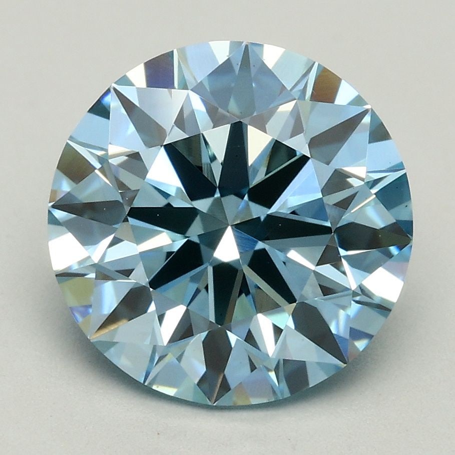 Ideal Loose Diamond - ROUND 2.52ct Fancy Blue VS2: Ideal Loose Diamond - ROUND 2.52ct Fancy Blue VS2 Source: This is a real non-mined Diamond that has been grown in a lab Shape: ROUND Carats: 2.52 Color: Fancy Blue Certification: IGI Video:
